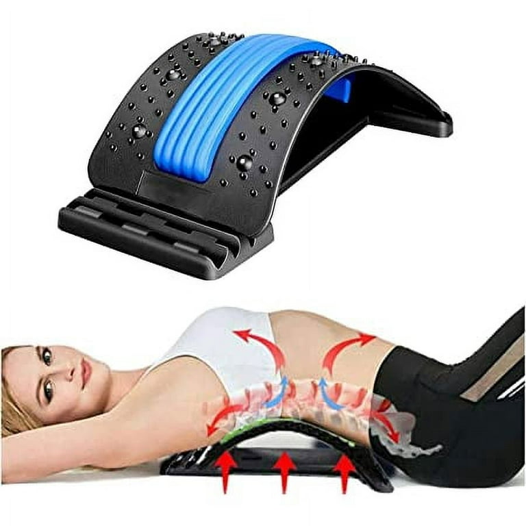 Back Stretcher, Lumbar Back Pain Relief Device, Multi-Level Back Massager, Purple