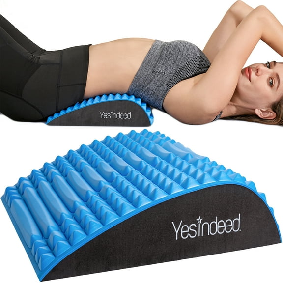 Back Stretcher Pillow - Back Pain Relief, Support for Prolonged Sitting (Blue)