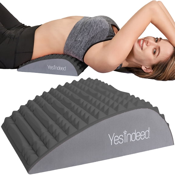 Back Stretcher Pillow - Back Pain Relief, Support for prolonged Sitting (Black)
