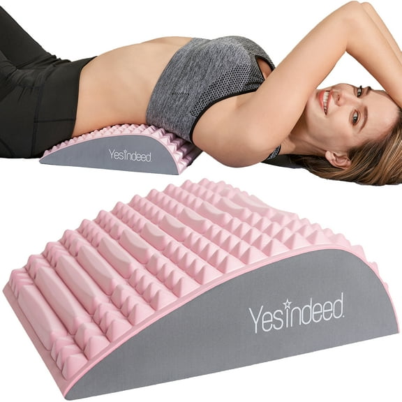 Back Stretcher Pillow - for Back Pain Relief, Support for Prolonged Sitting (Pink)