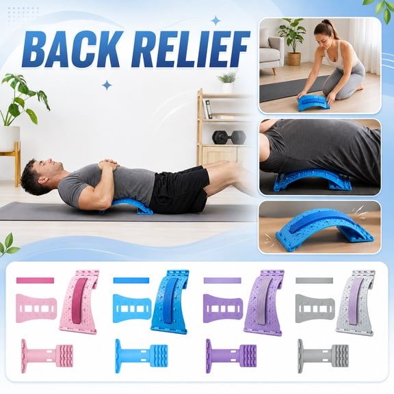 Back Stretcher – Sponge Strip Model, Ergonomic Back Cracker Board for Lower Back, Adjustable Arch Support