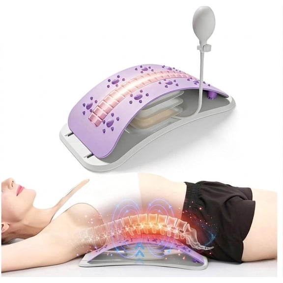 Back Stretcher for Lower Back Pain Relief, Adjustable Inflatable Lumbar Support Board