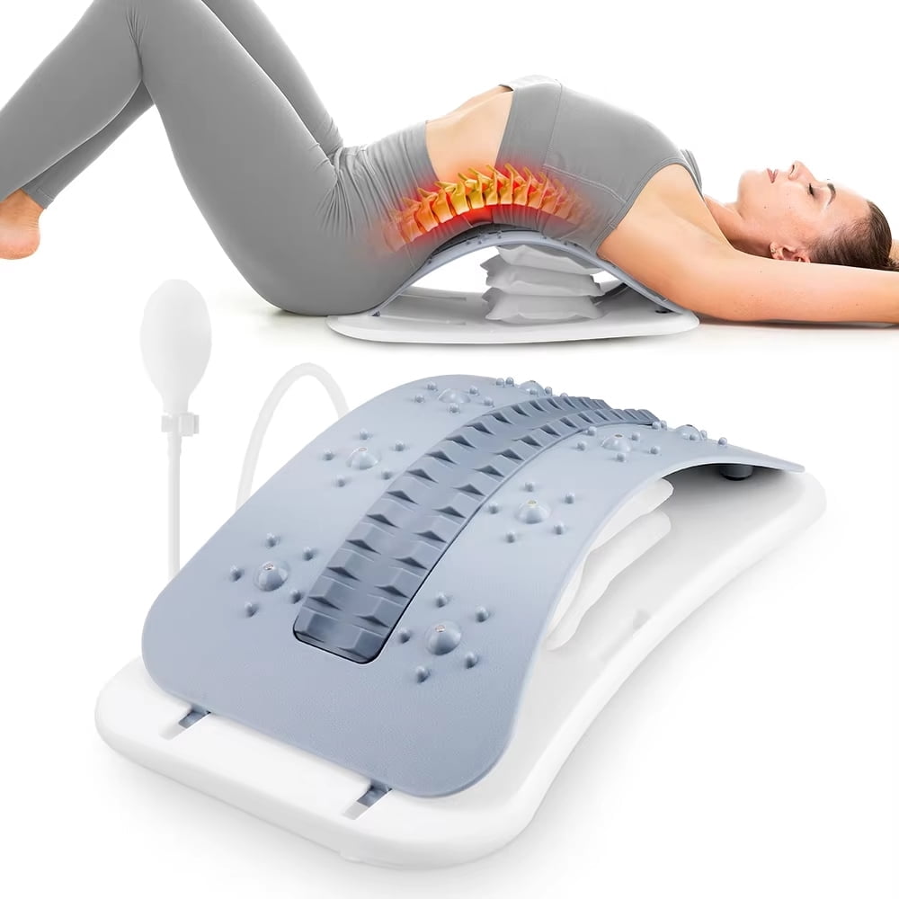 Stretch Rack For Back Back Stretcher for Lower Back Pain Relief, Ergonomic Backrest(gray ...