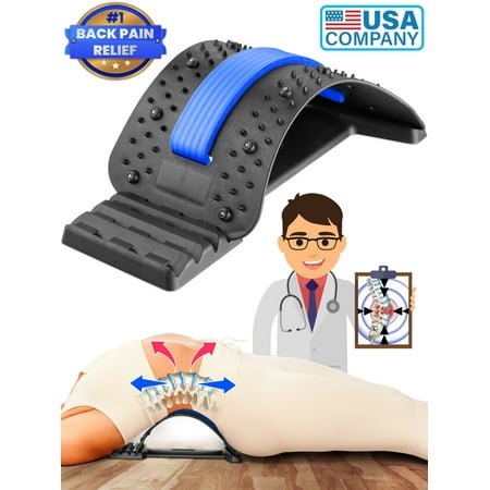 Back Stretcher for Lumbar Pain Relief, 4-Level Adjustable Spine Board Back Cracker by KapStrom