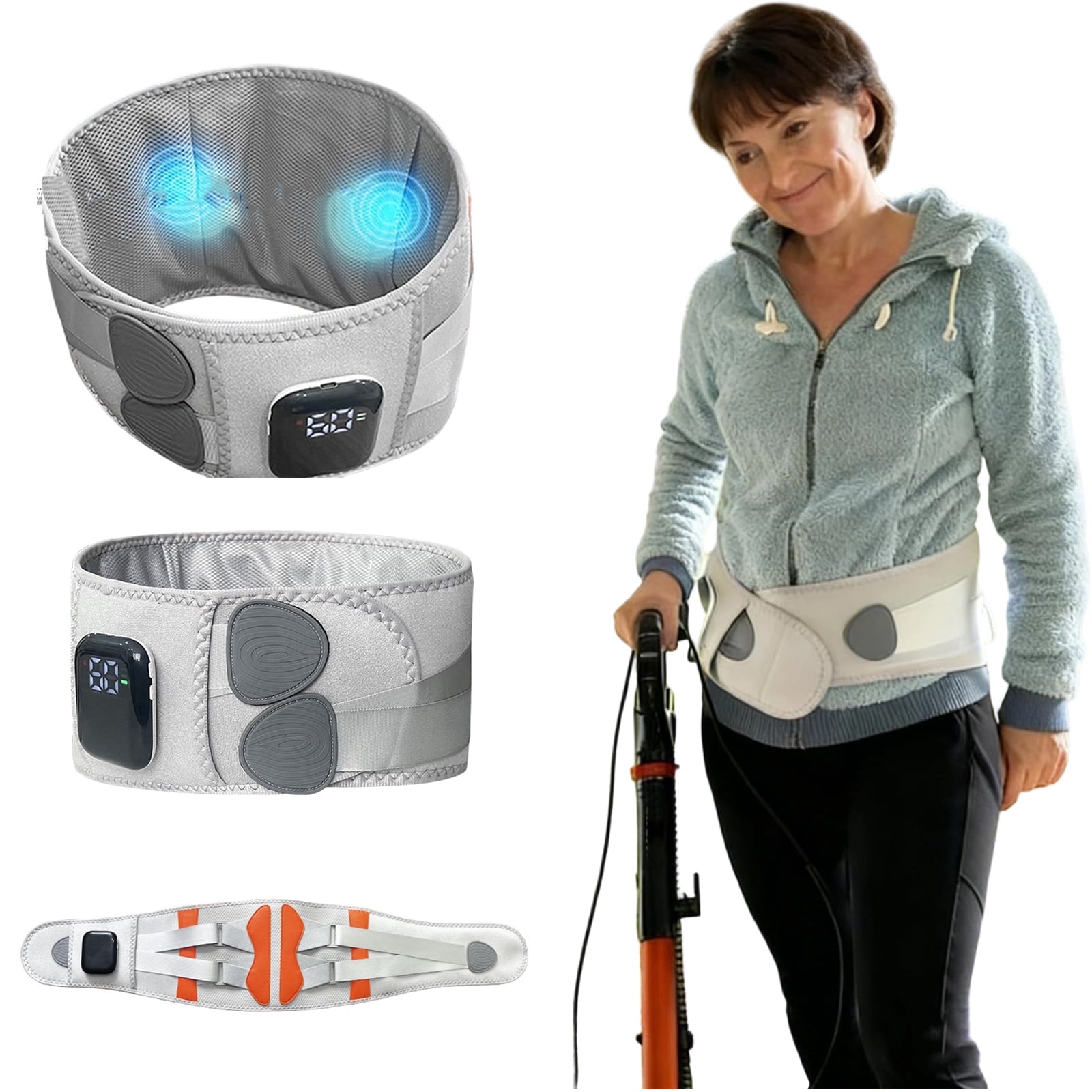Back Support Belt With Heat And Massage,Irries Therapy Support Belt,Irries Belt For Back Pain,Faja Para La Espalda,Heated Back Brace,Back Pain Relief Heating Pad,Massage Belt