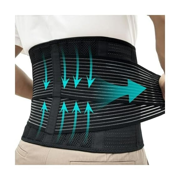 Back Support Belt for Women and Men, Lower Back Brace, Stretcher for Lower Back Pain Relief, Scoliosis, Sciatica,Herniated Disc,Protect Belt,training belt for Workout 03 Black XXL