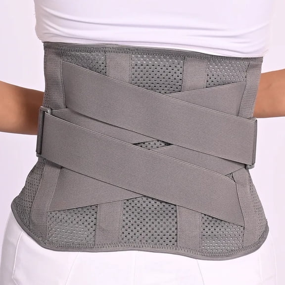 Back Support Belt for Lower Back Pain Relief, Back Brace for Women & Men With 4 Stays, Breathable Anti-skid Lumbar Support Belt (L)