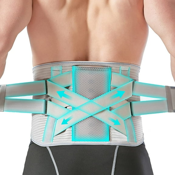 Back Support Brace, Lower Back Lumbar Support Belt Pain Relief for Women & Men Herniated Disc and Sciatica, Breathable and Elastic Sports Guard Belt