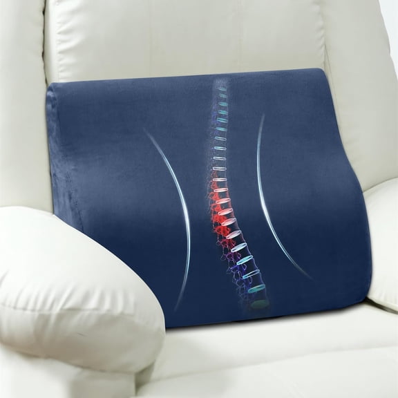 Back Support Pillow for Recliner Chair, Memory Foam Couch Back Cushions Ergonomic Large Lumbar Support Pillow for Lower Back Pain Relief, with Soft Velvet