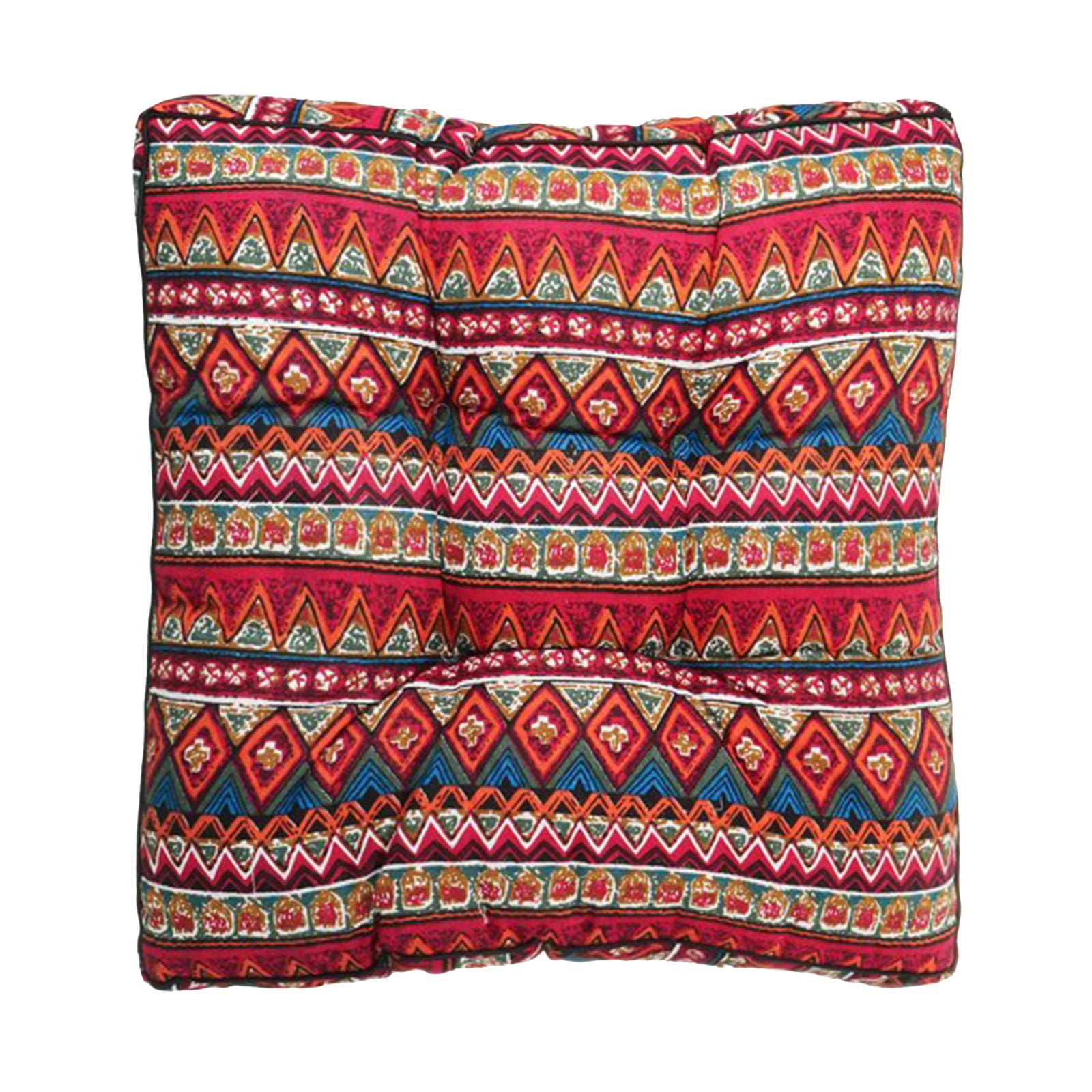 Back Support for Sitting Trucker Seat Cushions for Big Men Firm Seat Cushion 1PC Bohemian Outdoor Patio Chair Seat Pads Square Floor Pillow Kitchen Chair Seat Cushion Pads Meditation Yoga Seating