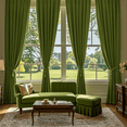 thumbnail image 1 of Back Tab Curtains, 4-Panel Set Rod Pocket & Pinch Pleat Design Light-Filtering & Thermal Insulation Ideal for Living Room, Bedroom & Office Windows, 1 of 7