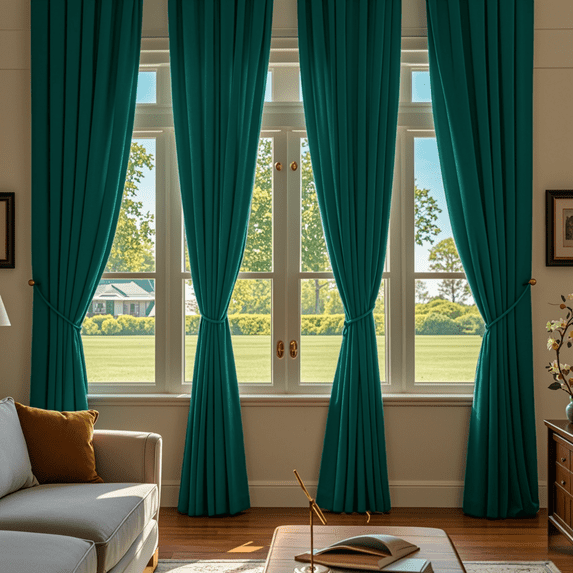 Back Tab Curtains, 4-Panel Set Rod Pocket & Pinch Pleat Design Light-Filtering & Thermal Insulation Ideal for Living Room, Bedroom & Office Windows
