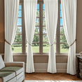 thumbnail image 1 of Back Tab Curtains, 4-Panel Set Rod Pocket & Pinch Pleat Design Light-Filtering & Thermal Insulation Ideal for Living Room, Bedroom & Office Windows, 1 of 7