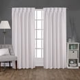thumbnail image 1 of Back Tab/ Rod Pocket Blackout Curtains Thermal Insulated Solid 100% Polyster Curtains Panel, Window Drapes for Living Room, Bedroom & Window Hall (Set of 2 Panels, 52" W x 54" L) { Pure White }, 1 of 6