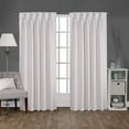 thumbnail image 1 of Back Tab/ Rod Pocket Blackout Curtains Thermal Insulated Solid 100% Polyster Curtains Panel, Window Drapes for Living Room, Bedroom & Window Hall (Set of 2 Panels, 52" W x 108" L) { Pure White }, 1 of 6