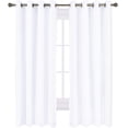 thumbnail image 1 of Back Tab/ Rod Pocket Blackout Curtains Thermal Insulated Solid 100% Polyster Curtains Panel, Window Drapes for Living Room, Bedroom & Window Hall (Set of 2 Panels, 42" W x 54" L) { Olive Green }, 1 of 6