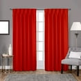 thumbnail image 1 of Back Tab/ Rod Pocket Blackout Curtains Thermal Insulated Solid 100% Polyster Curtains Panel, Window Drapes for Living Room, Bedroom & Window Hall (Set of 2 Panels, 42" W x 108" L) { Blood Red }, 1 of 6