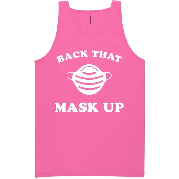 Back That Mask Up Neon Tank Top