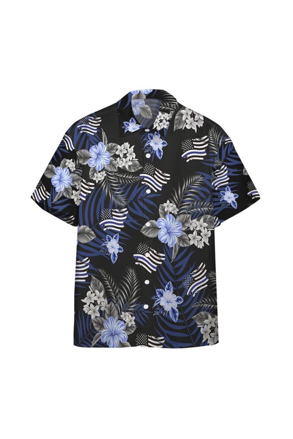 Back The Blue 3D Custom Hawaiian Shirt Short Sleeve
