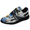 thumbnail image 1 of Back The Blue American Flag Eagle Shoes Women's Fashion Sneakers Tennis Running Shoes for Men Women Black Size 5, 1 of 7