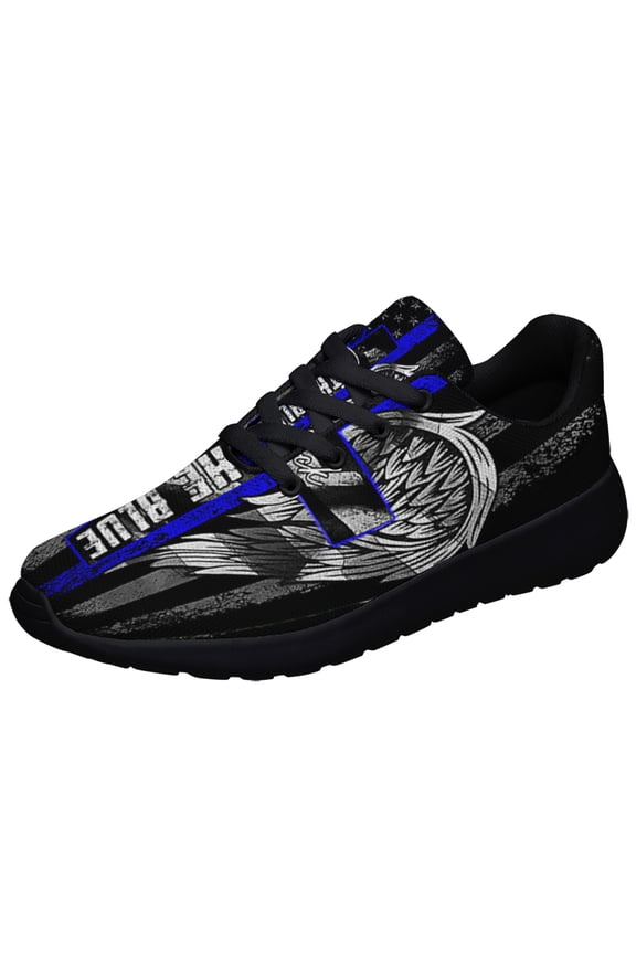 Back The Blue American flag US Shoes Sneakers Black Size 8