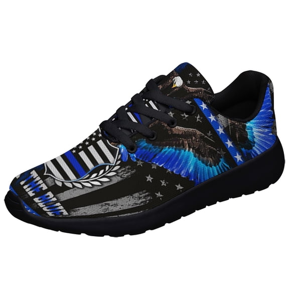 Back The Blue Police Shoes Sneakers for Women Men Black Size 11.5