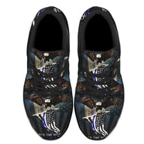 Back The Blue Police Shoes Women's Fashion Sneakers Tennis Running Shoes for Men Women Black Size 3.5