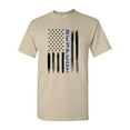 thumbnail image 1 of Back The Blue Respect USA Flag Support Our Police Short Sleeve T-shirt-Sand-medium, 1 of 4