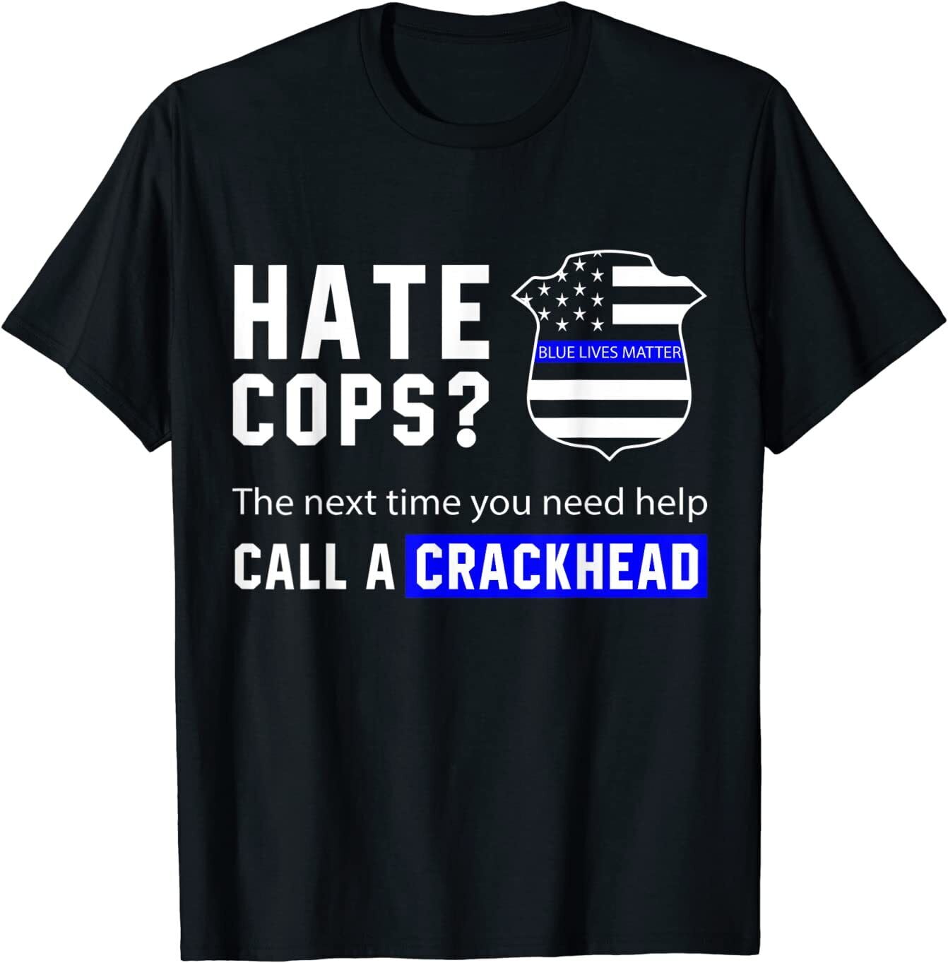 Back The Blue Thin Blue Line Flag Police Officer T Shirt Size S Xl