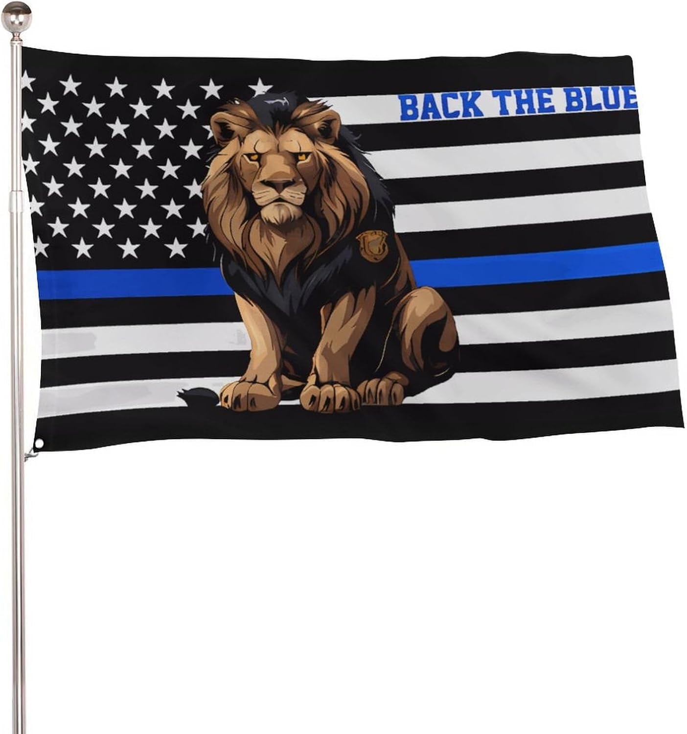 Thin Blue Line USA Flag 12x18 With Brass Grommets – Printed Polyester Boat & Outdoor Flag 13 thumbnail image