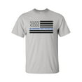 thumbnail image 1 of Back The Blue Thin Line On USA Flag Support Our Police Short Sleeve T-shirt-Ice Grey-medium, 1 of 4