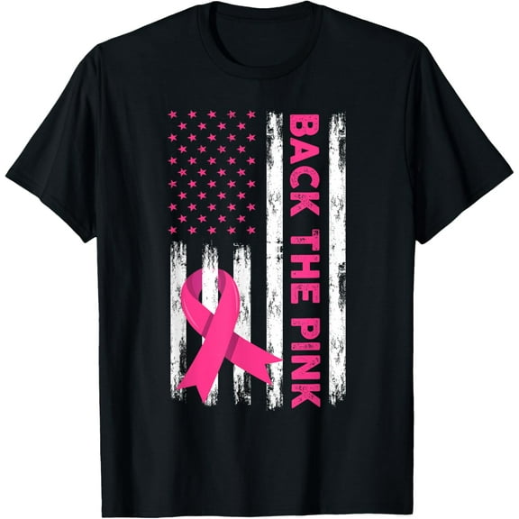 t-shirt Back The Pink Breast Cancer Awareness T-Shirt mens,black,women,funny,men,journey,Crew Neck, Short Sleeve,printing