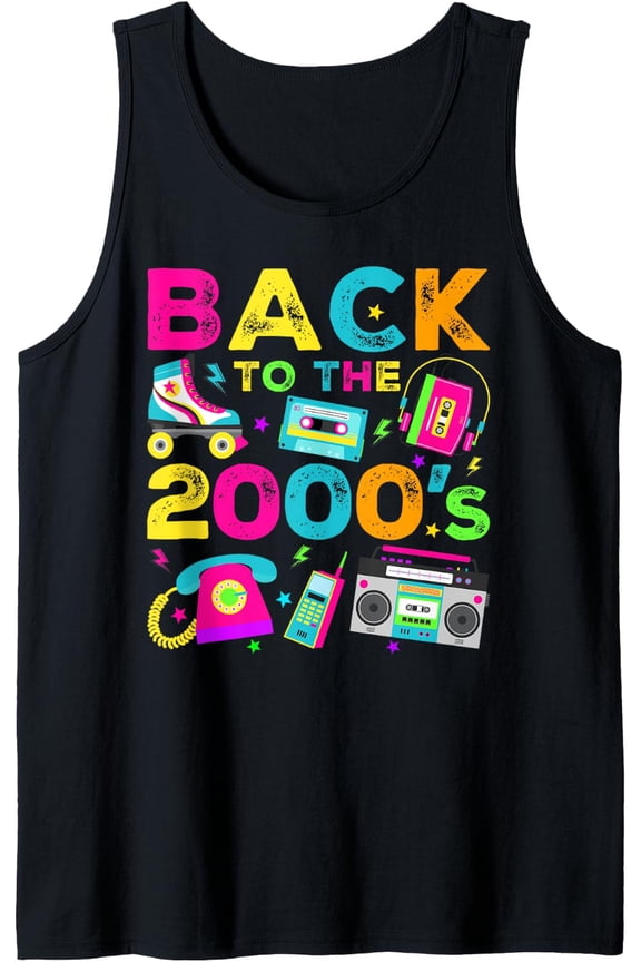 Back To 2000'S 2000S Vintage Style 2000S Retro Party Tank Top Size S-3XL
