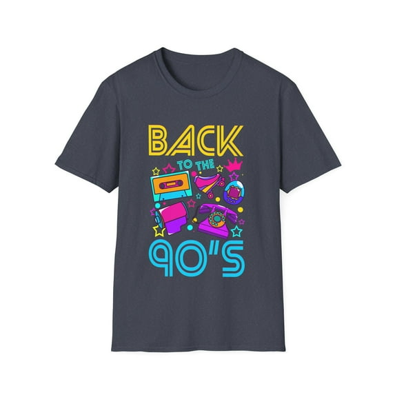 Back To 90's 1990s Funny Retro Nineties Novelty Unisex Softstyle T-Shirt