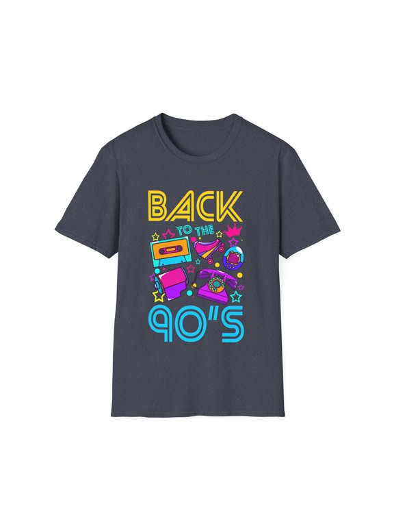 Back To 90's 1990s Funny Retro Nineties Novelty Unisex Softstyle T-Shirt