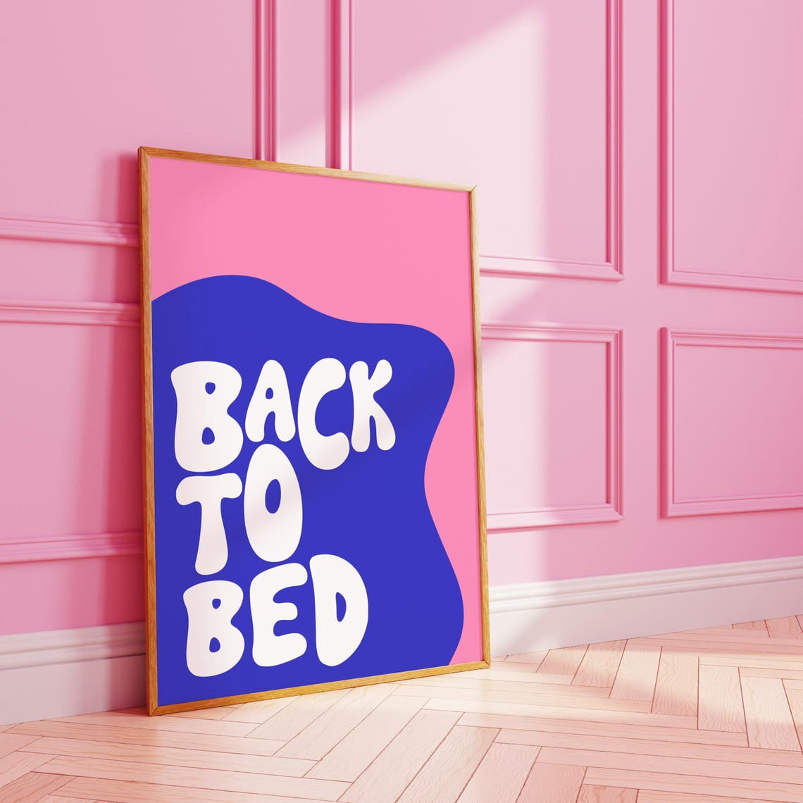 Back To Bed Wall Art Print, Funky Decor - Walmart.com