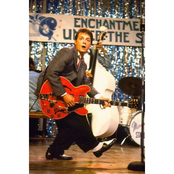 Back To Future Michael J. Fox 24X36 Poster Guitar Stage