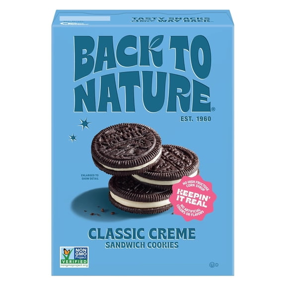Back To Nature Classic Creme Sandwich Cookies - Plant-Based Cookies Made With Wheat Flour - Non-Gmo, No High Fructose Corn Syrup, 9 Ounce (Pack Of 1)