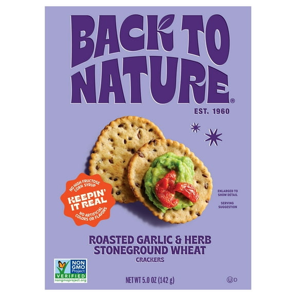 Back To Nature - Crackers Grlc Hrb Stngrnd - CS of 6-5 OZ