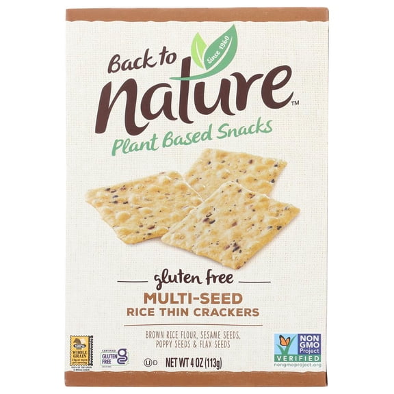 Back To Nature Gluten Free Rice Thins Multi Seed Crackers (Pack of 12)