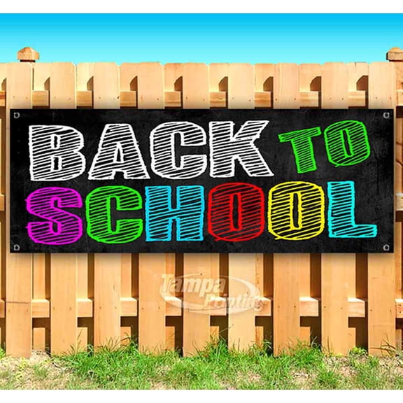 Back To School 13 oz Vinyl Banner With Metal Grommets