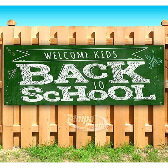 Back To School 13 oz Vinyl Banner With Metal Grommets