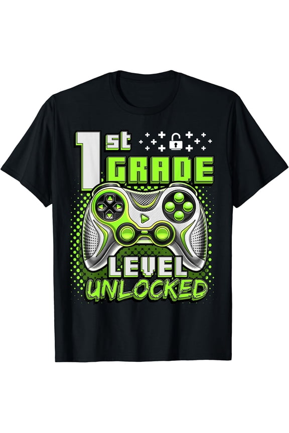 Back To School 1St Grade Boys Gamer First Day School Level T-Shirt, Unisex T-Shirt