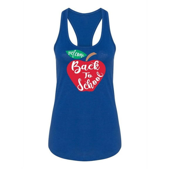 Back To School Apple Racerback Tank Women -SPIdeals Designs, Female Medium