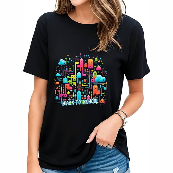 Back To School Back to School Gifts Graphic Tee for Women, Short Sleeve, Lightweight and Comfortable
