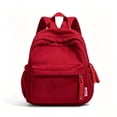 thumbnail image 1 of Back To School Backpack Knit Corduroy Backpack Customizable Letters Large Capacity School Daypack RD2 One Size, 1 of 3