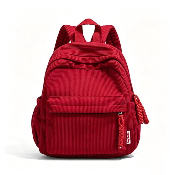 Back To School Backpack Knit Corduroy Backpack Customizable Letters Large Capacity School Daypack RD2 One Size