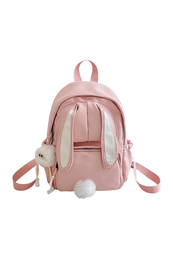 Back To School Backpack Lightweight Backpack for Womens Cute Bunny Ear Design School Daypack for Middle Schoolers And Outdoor Adventures