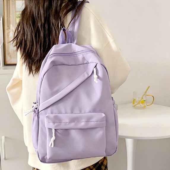 Back To School Backpack Minimalist High Capacity Student Backpack Casual Travel School Daypack Purple One Size
