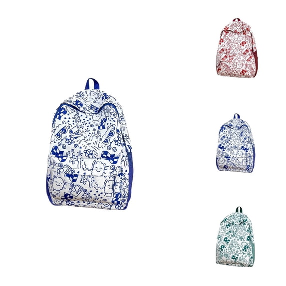 Back To School Backpack Print Cute Backpack Large Capacity Lightweight Travel Daypack For Students